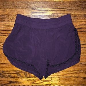 Lightweight dark purple lounge shorts - xs